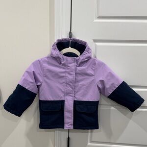Swiss Tech Winter Coat Purple & Navy Blue Baby/Toddler Girls Size 3T